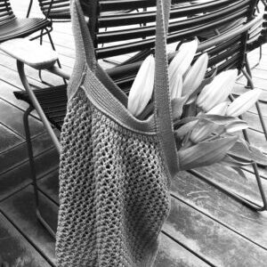 Strikket taske – Grey Melange (Small)