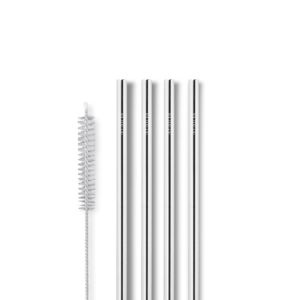 Kort sugerør – Silver