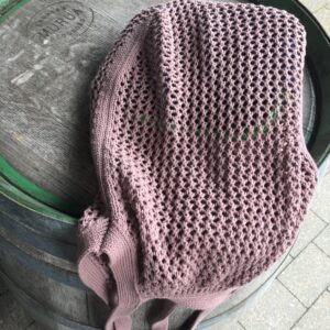 Strikket taske – Dessert Rose (Large)