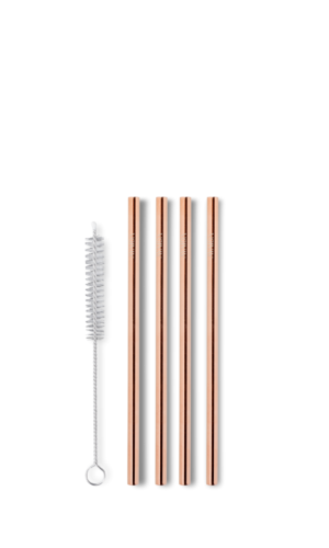 Kort sugerør – Rose Gold